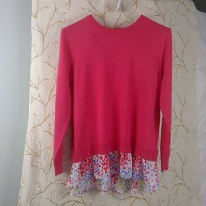 Time & Tru Coral pull-on Sweater Sz 8-10